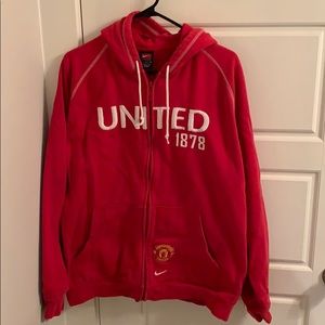 Manchester United Men’s Hooded Zip-Up Sweatshirt L